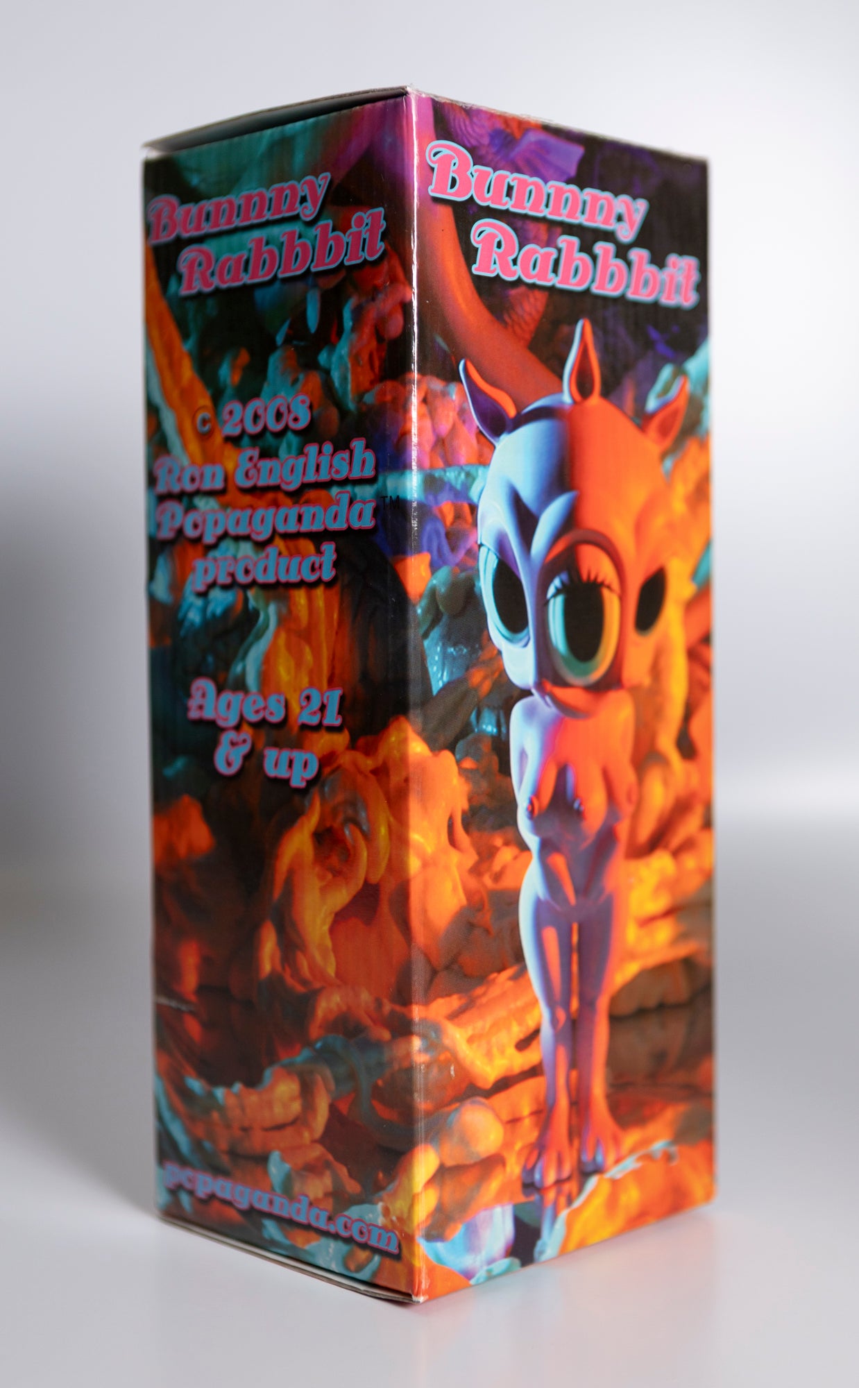 Ron English - "Bunnny Rabbbit" white vinyl sculpture SIGNED