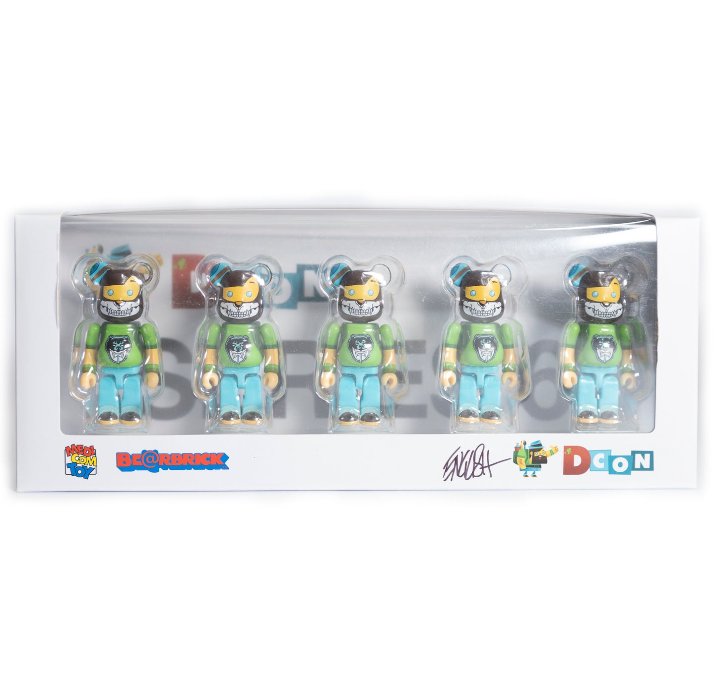 Ron English - BE@RBRICKS 100% set of 5 AP SIGNED