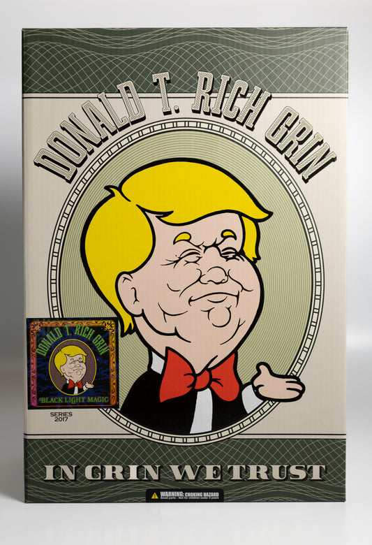 Ron English - Donald T Rich - vinyl sculpture BLACKLIGHT variant