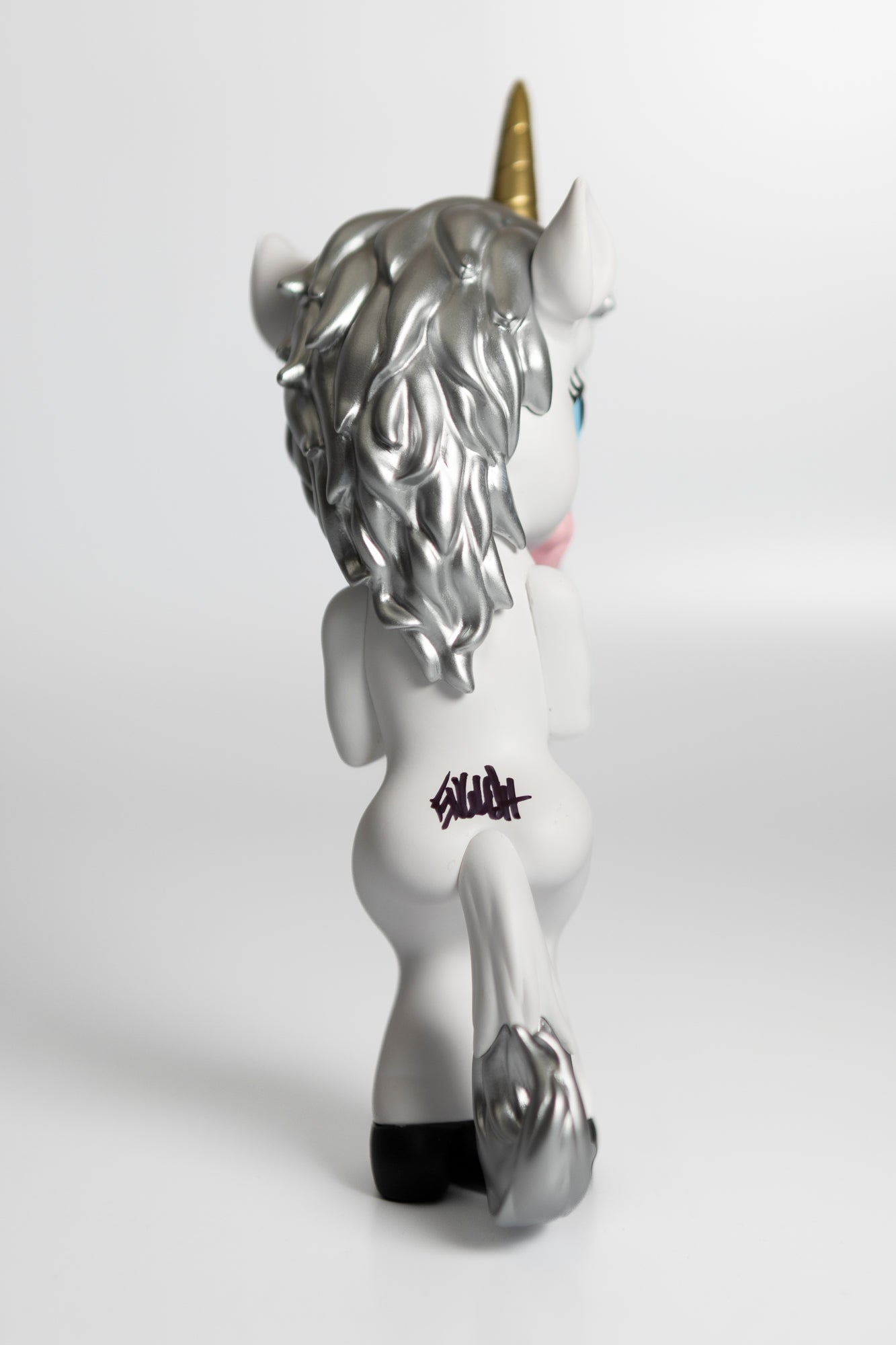 Ron English - Forlorn Unicorn - vinyl sculpture [white] SIGNED