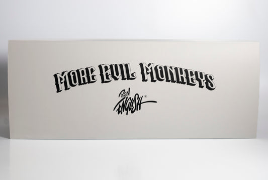 Ron English - More Evil Monkeys - vinyl sculpture monochrome SIGNED