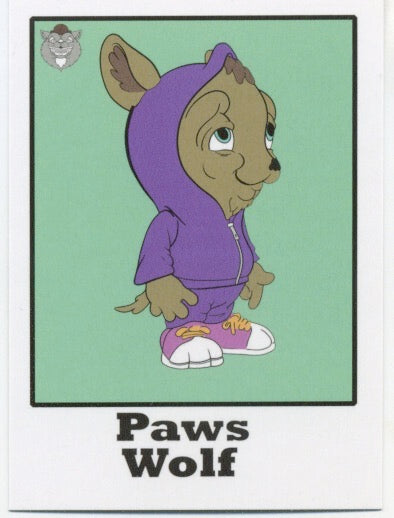Ron English - "Paws Wolf" trading card