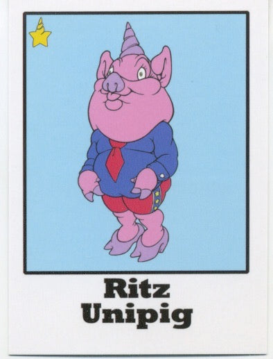 Ron English - "Ritz Unipig" trading card