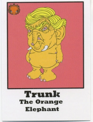 Ron English - "Trunk The Orange Elephant" trading card