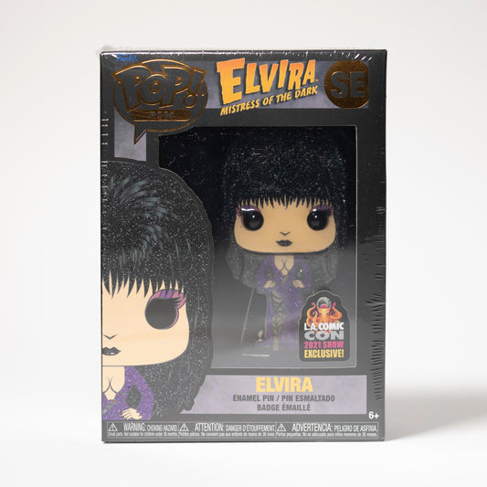 Funko Pop Pin SE Elvira Mistress of the Dark LA Comic Con 2021 Show Exclusive