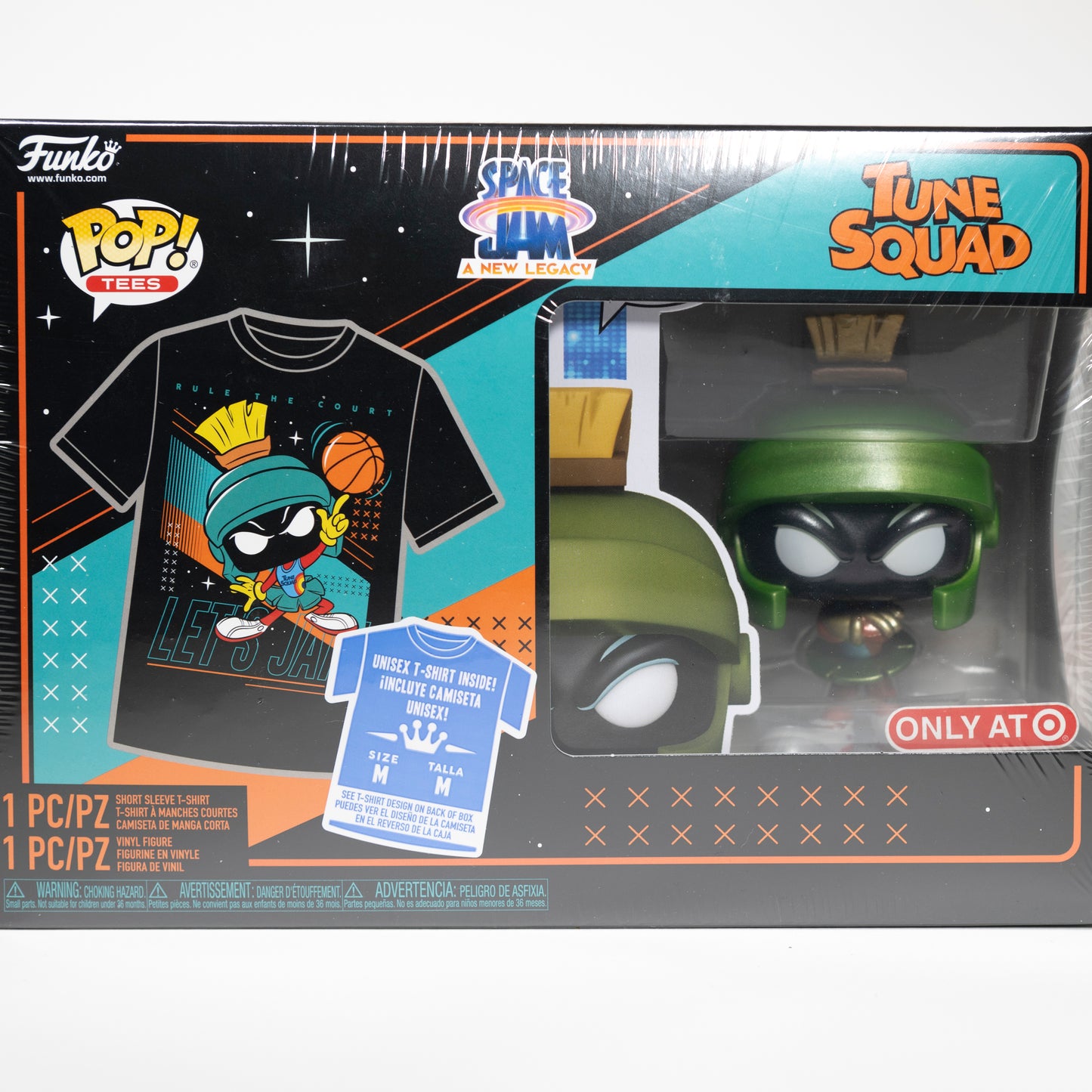 Funko Pop Space Jam 1085 Marvin the Martian Target Exclusive Metallic T-shirt box set M