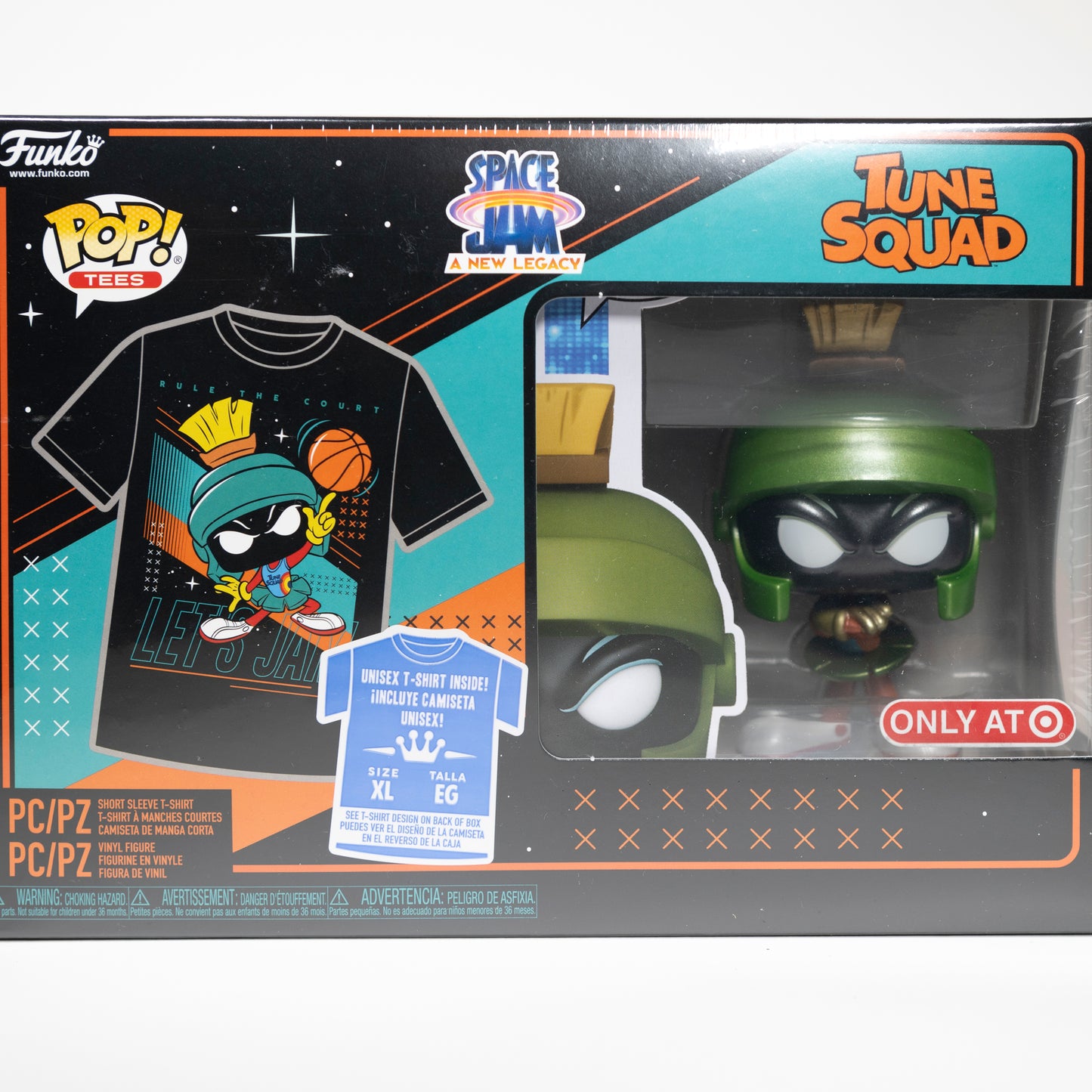 Funko Pop Space Jam 1085 Marvin the Martian Target Exclusive Metallic T-shirt box set XL