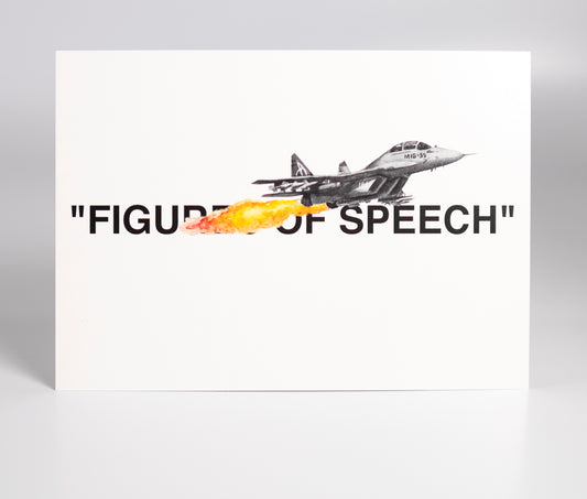Virgil Abloh - "Figures of Speech" fighter jet postcard print