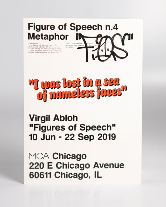 Virgil Abloh x Futura - "Figures of Speech" "FOS Figure of Speech" postcard print