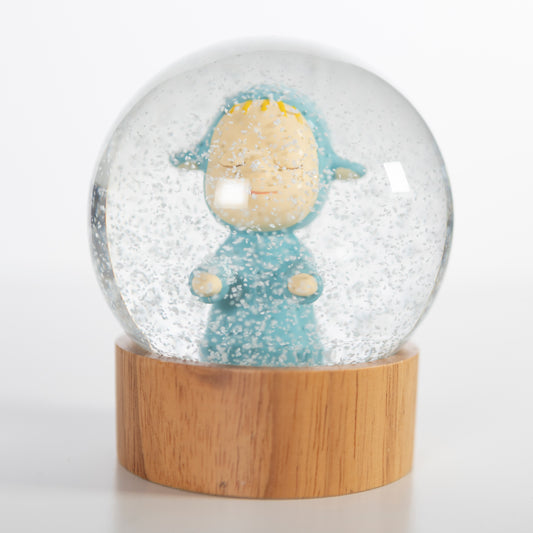 Yoshitomo Nara "Little Wanderer" snow globe [blue]