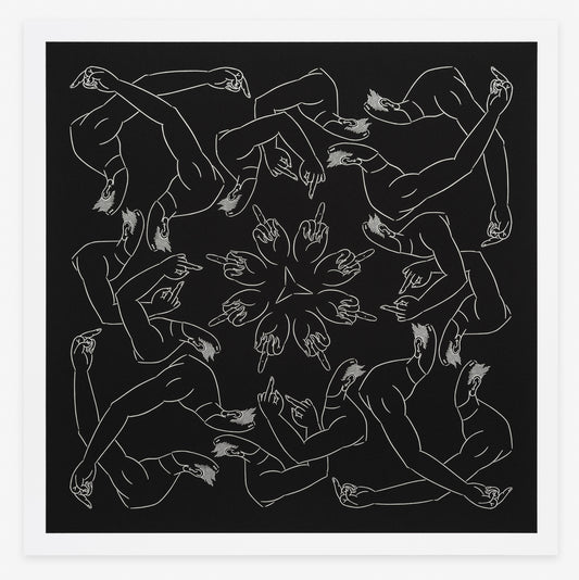 Ai Weiwei "Middle Finger in Black" RARE Limited Edition print