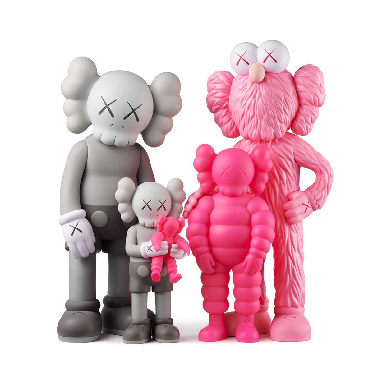 KAWS - "Family" - gray / pink