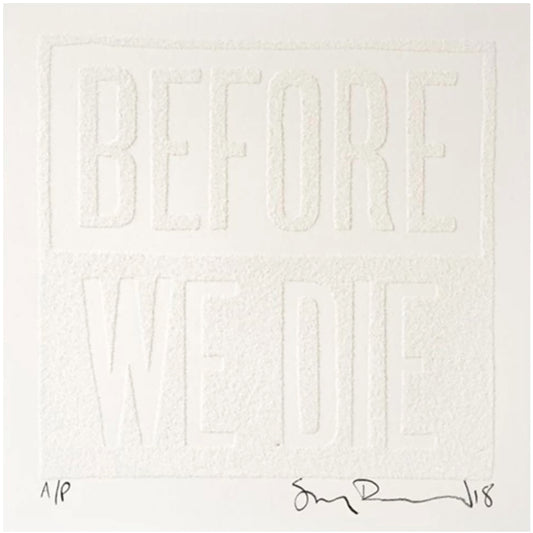 Stanley Donwood - "Before We Die (White)" print